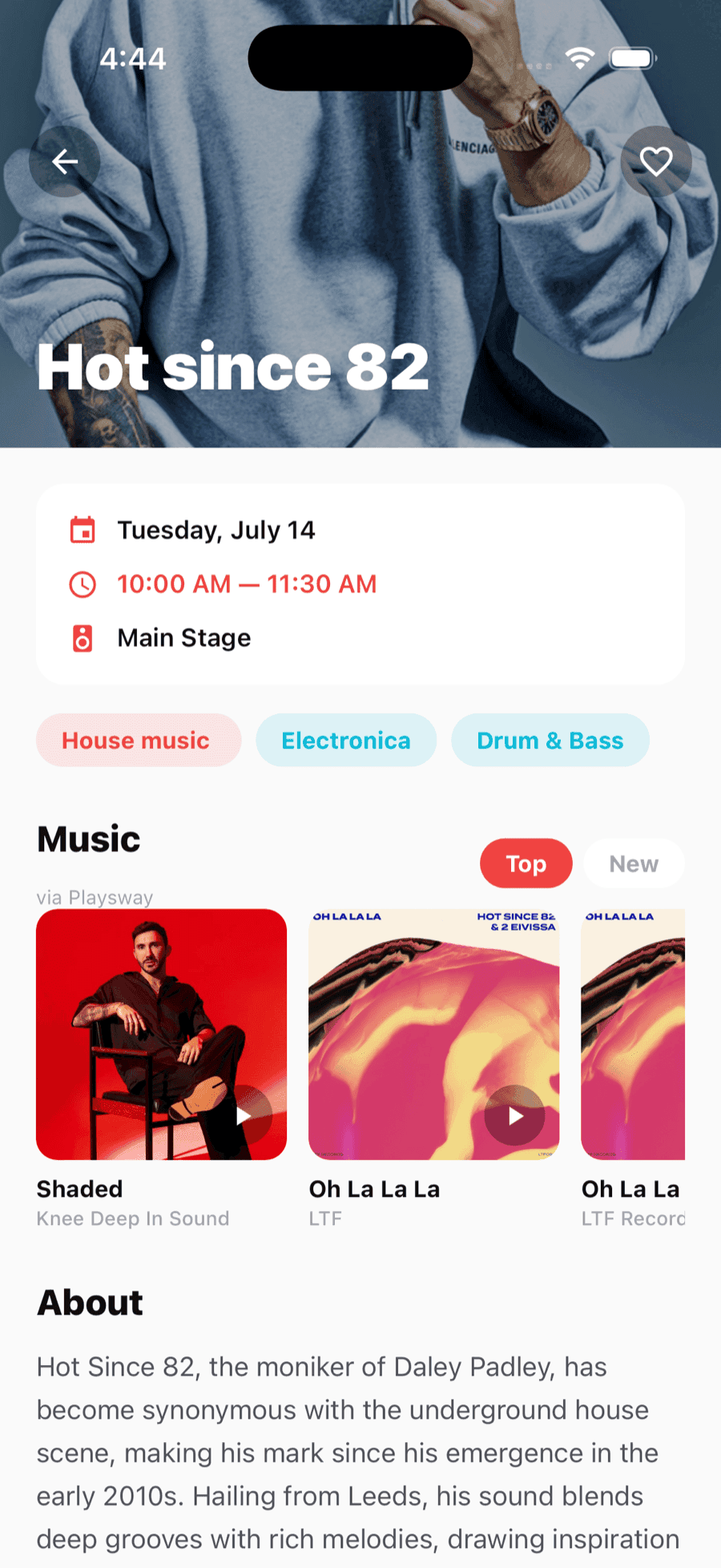 myfestival profile screen